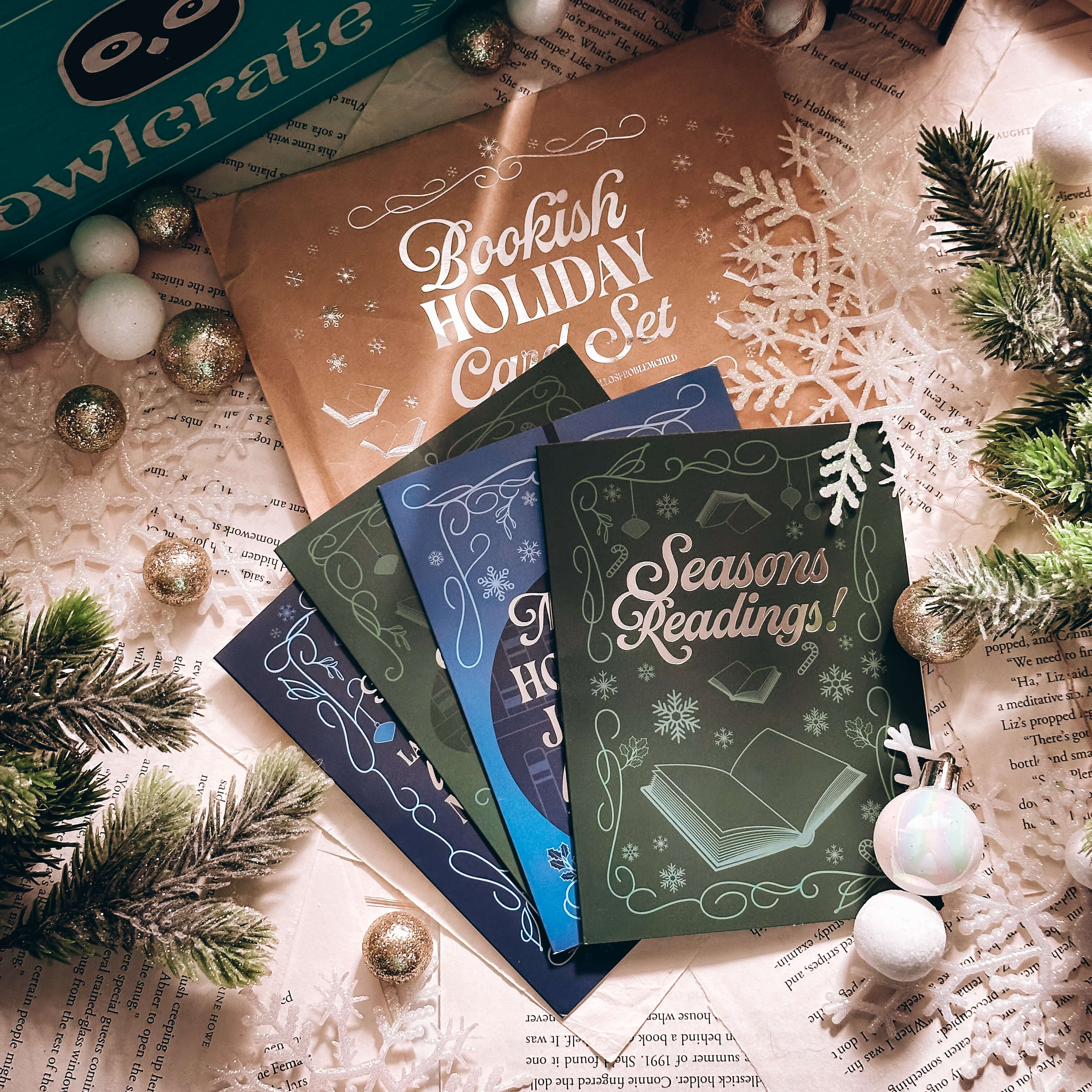 Bookish Holiday Greeting Card Set