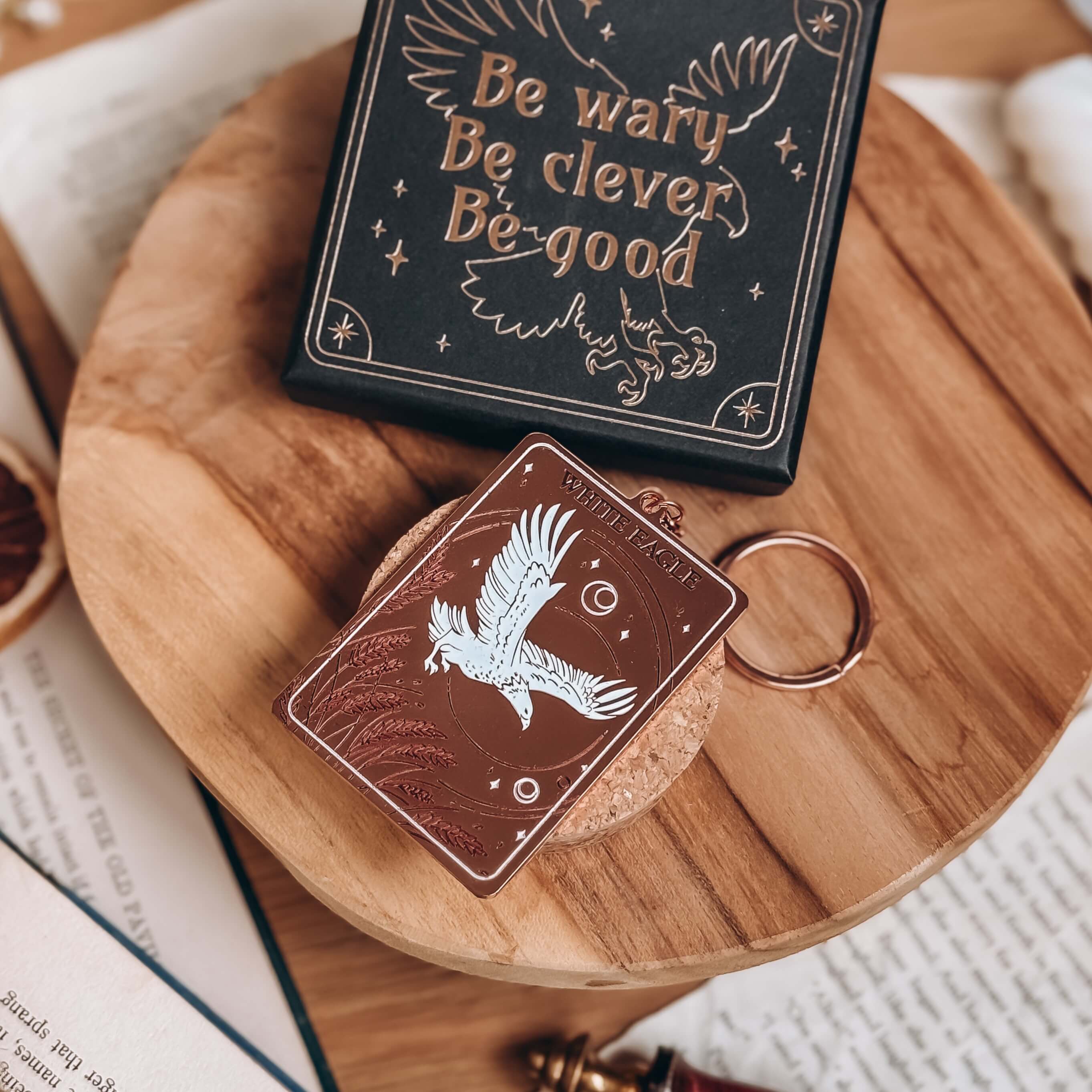 White Eagle Keychain