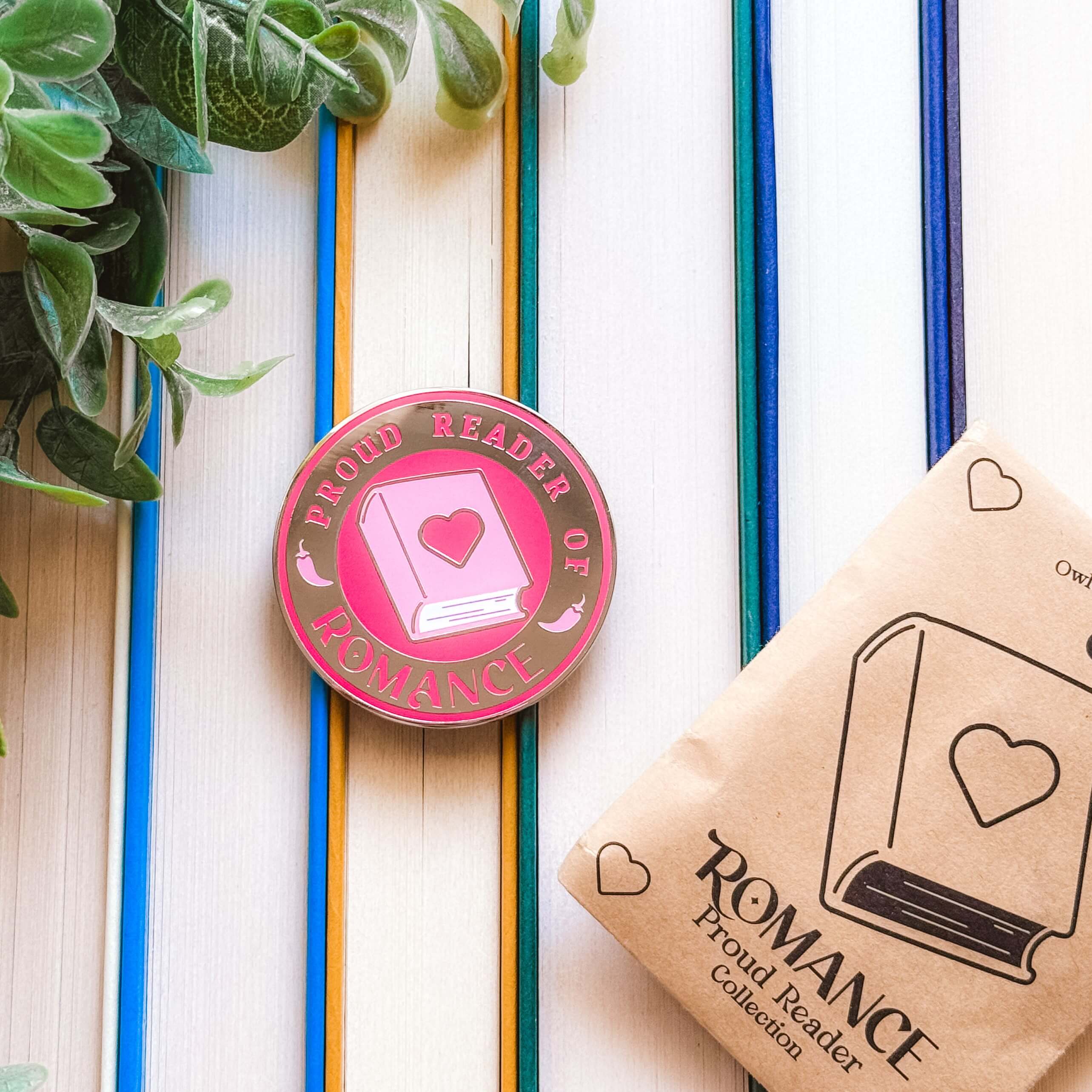 Romance Reader Pin