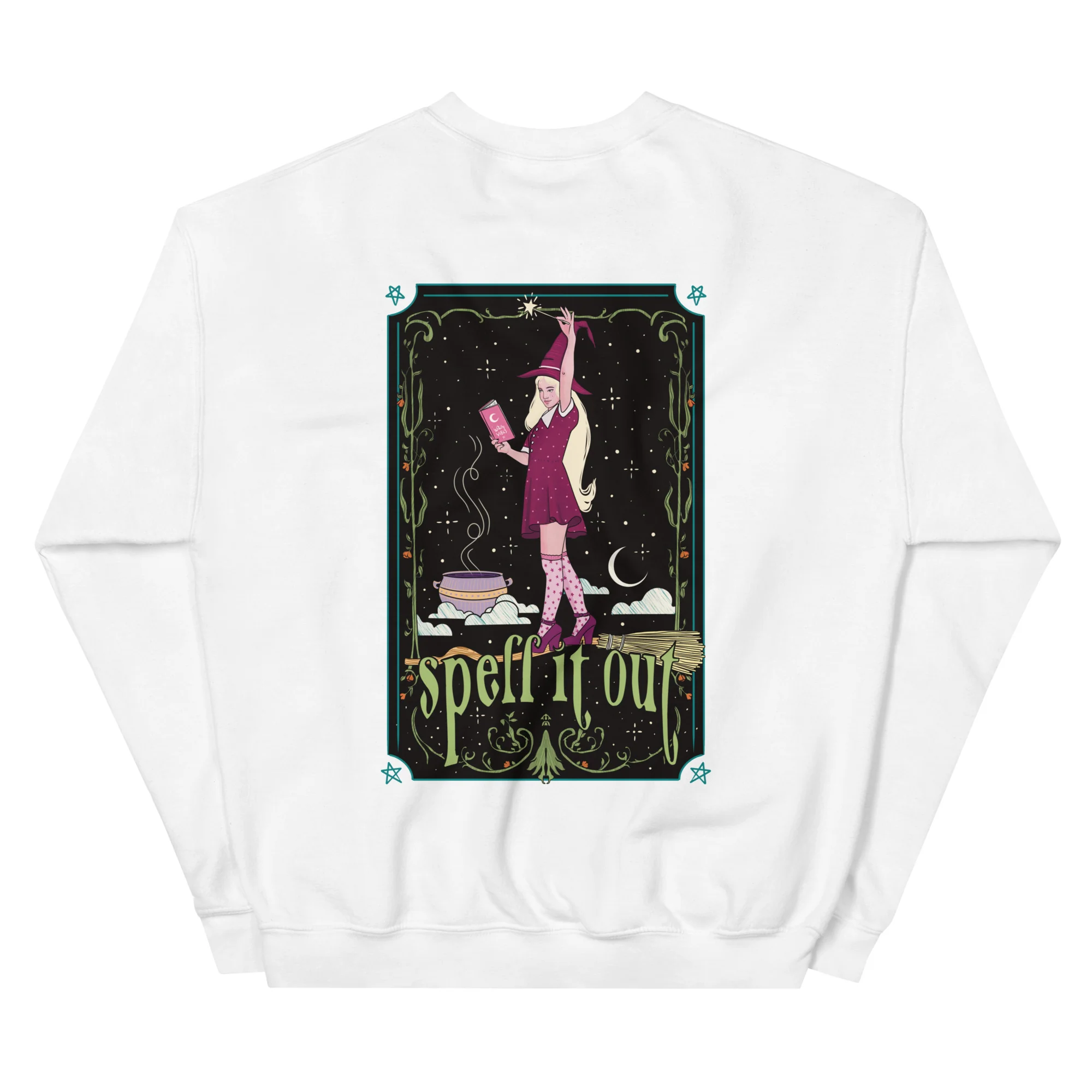 Spell it Out Witch Sweatshirt — White - Image 3