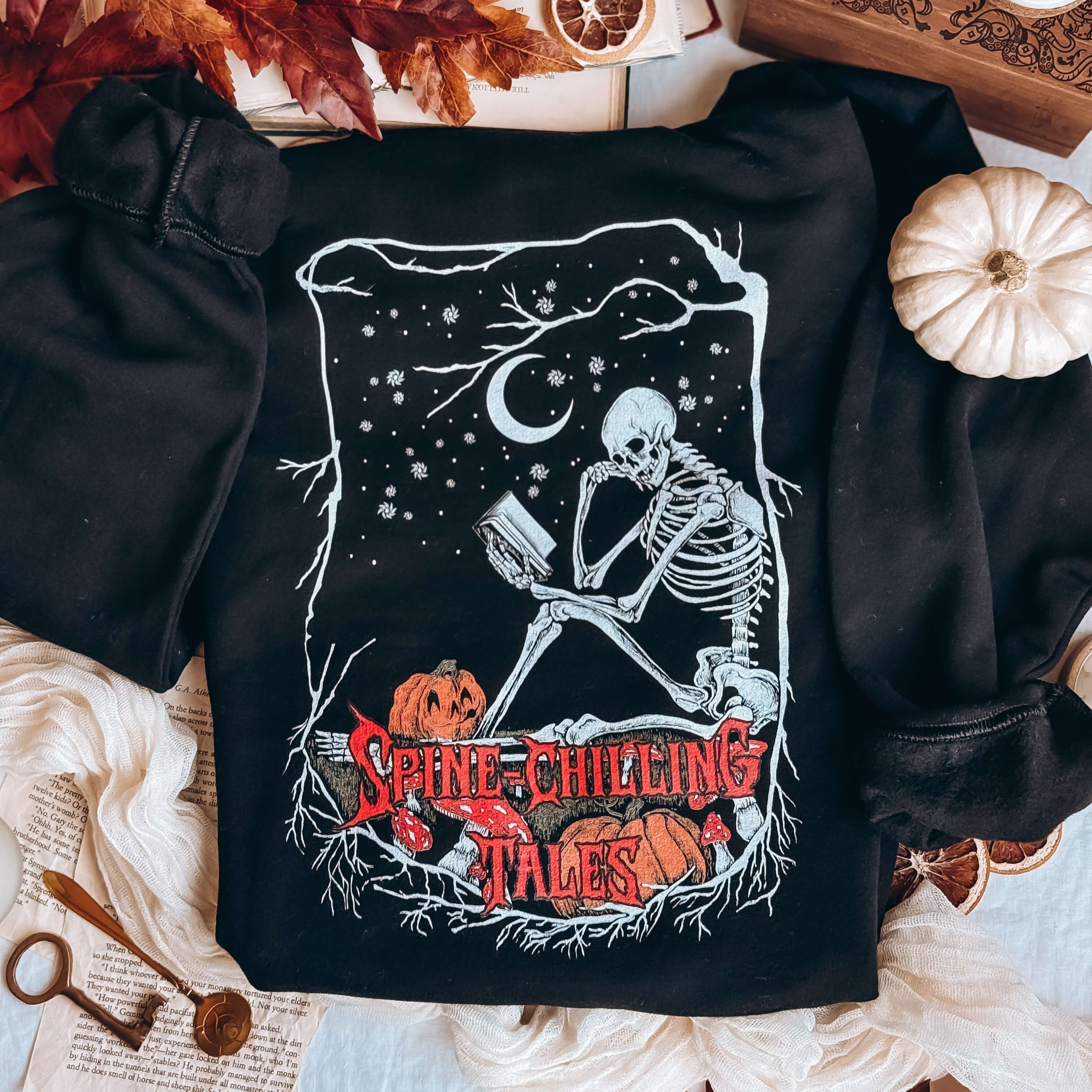 Spine-Chilling Tales Skeleton Sweatshirt - Image 3