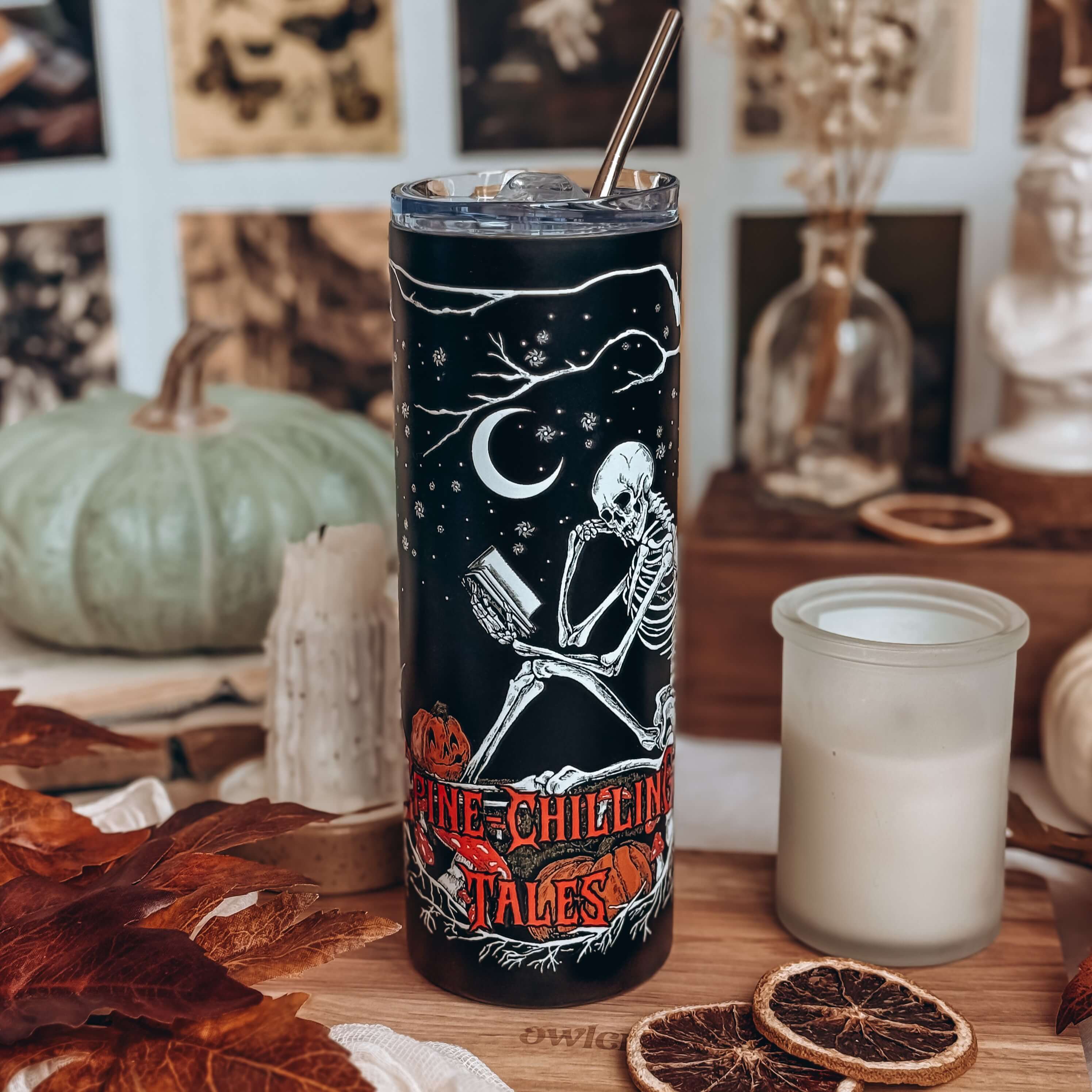 Spine-Chilling Tales Skeleton Tumbler